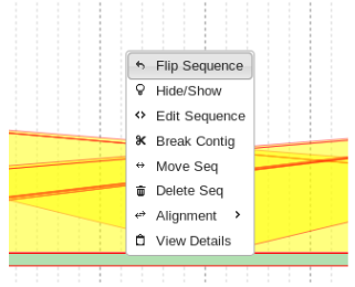 Flipping Contigs Menu