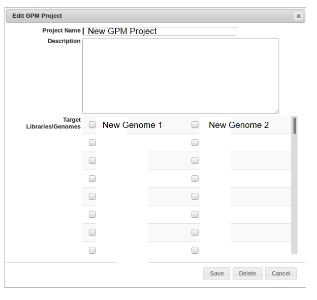 Creating a Project and Assigning Genomes